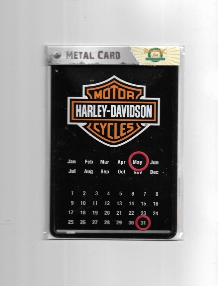 Blechpostkarte Harley Davidson Dauerkalender (Nostalgic Art)