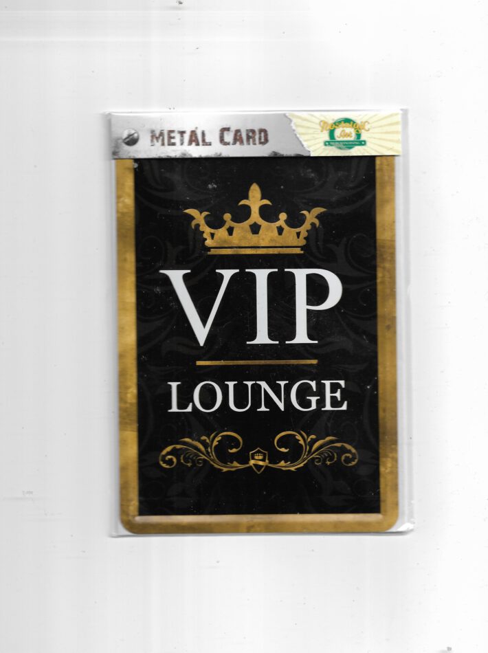 Blechpostkarte VIP Lounge schwarz (Nostalgic Art)