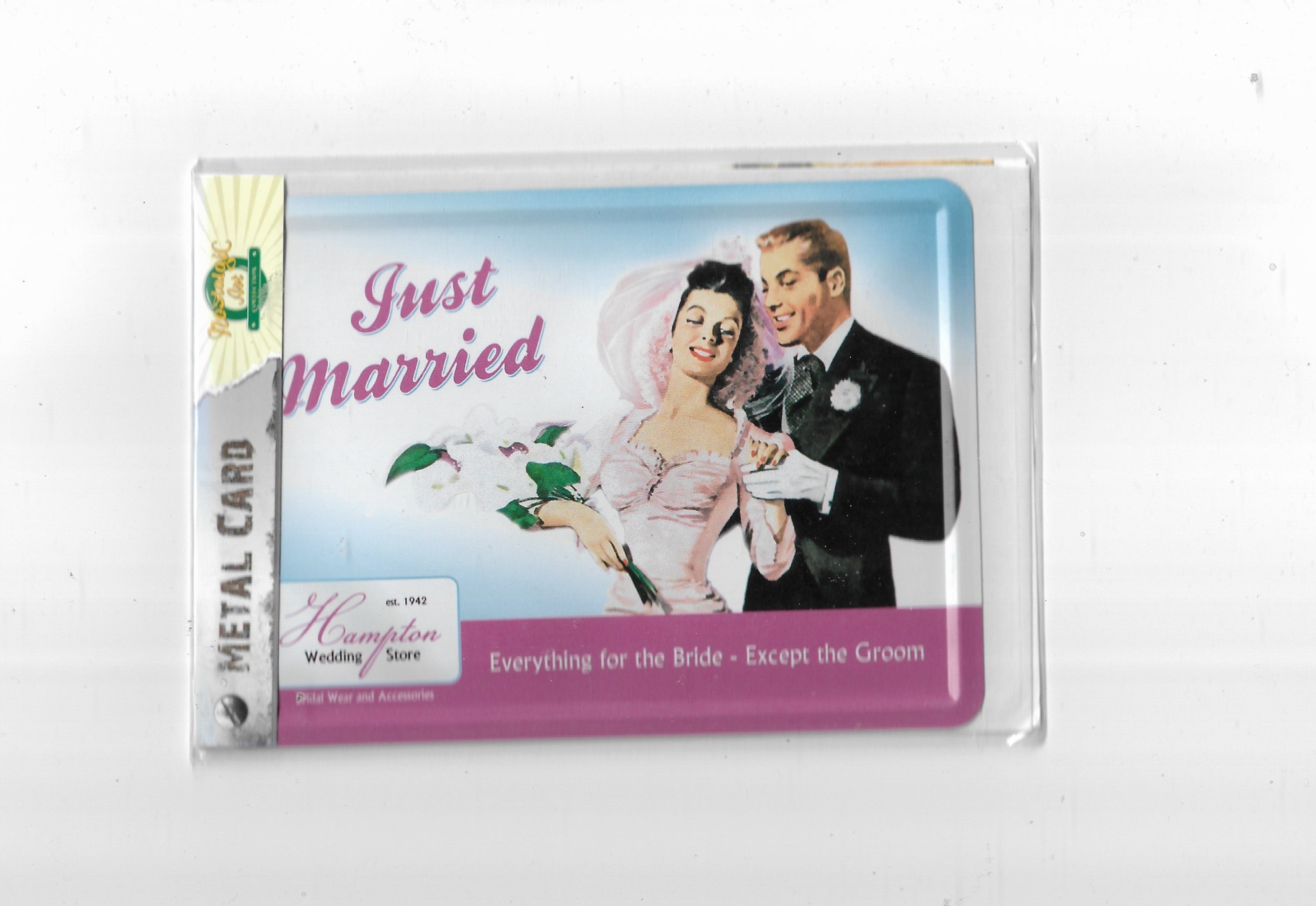 Blechpostkarte Just Married (Nostalgic Art)