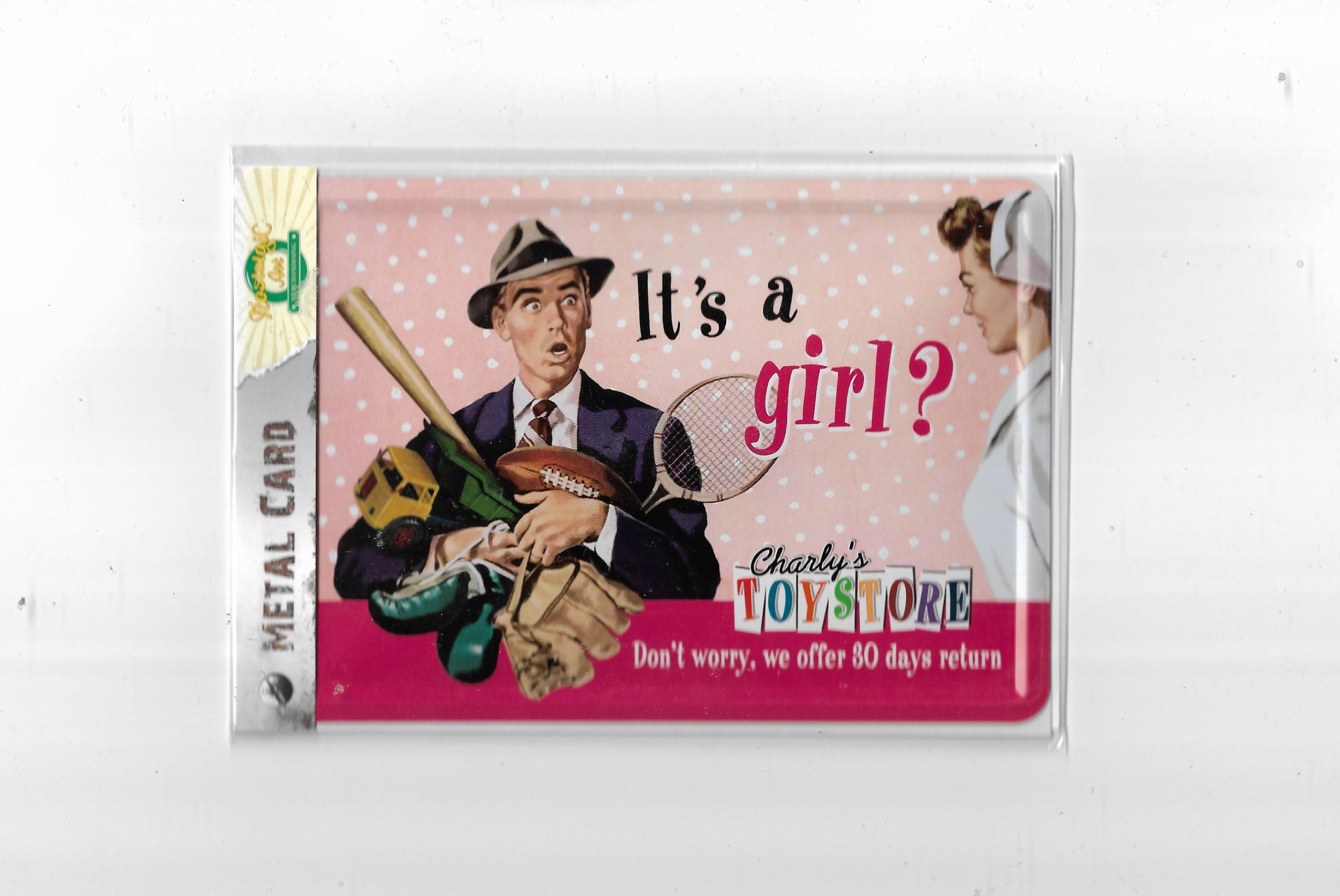 Blechpostkarte It's a girl? (Nostalgic Art)