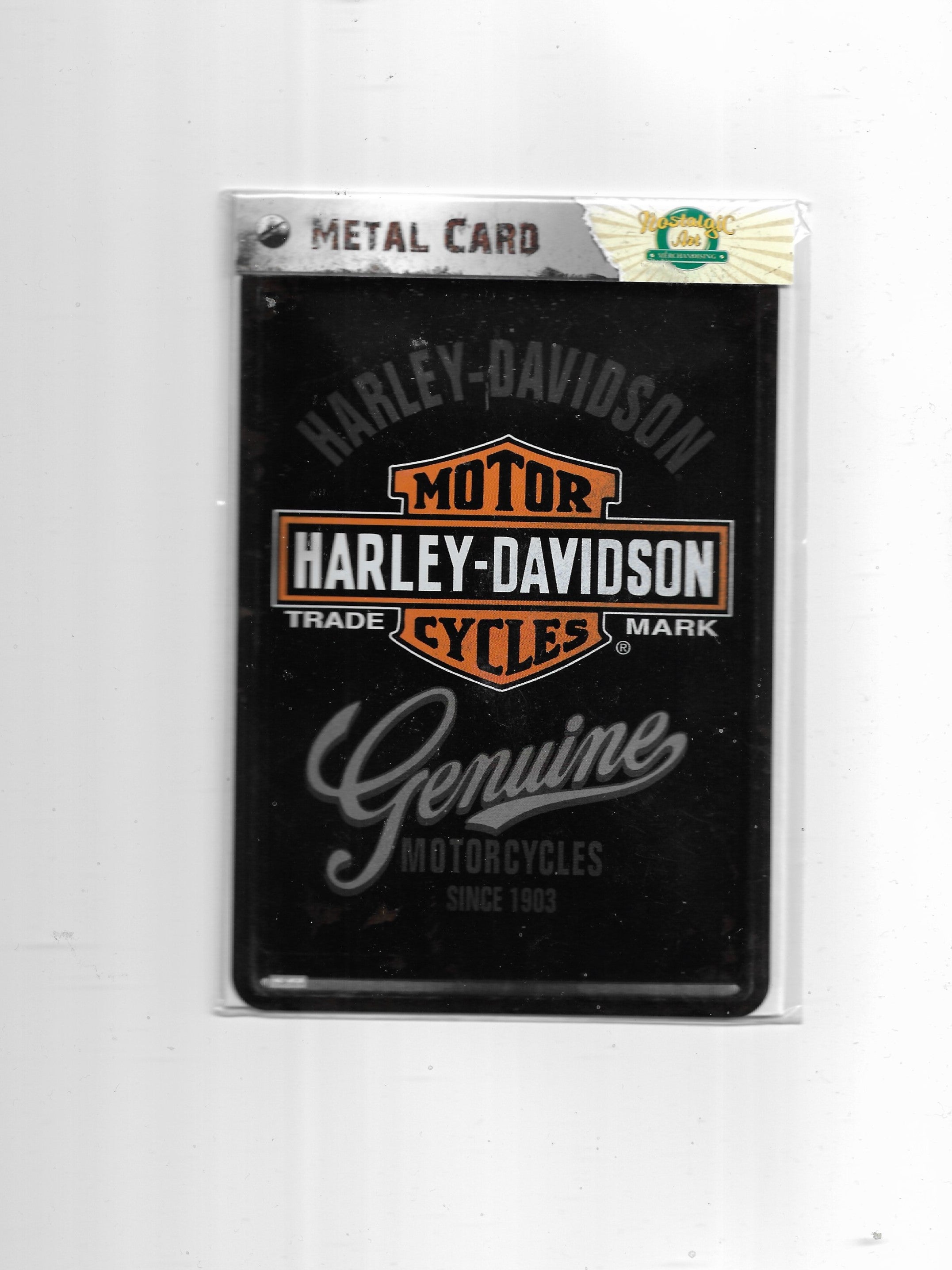 Blechpostkarte Harley Davidson Genuine (Nostalgic Art)