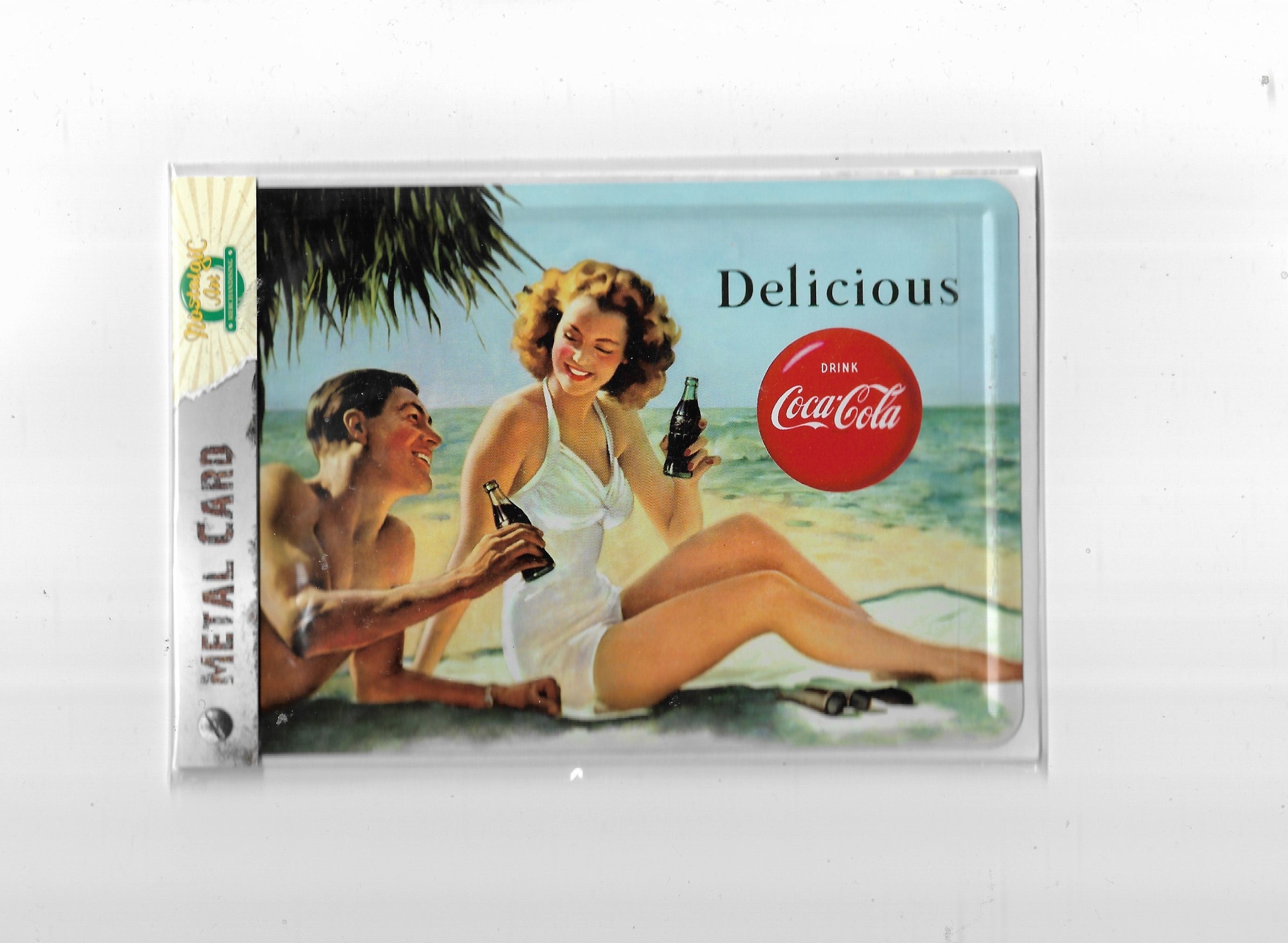 Blechpostkarte Coca Cola Beach  (Nostalgic Art)