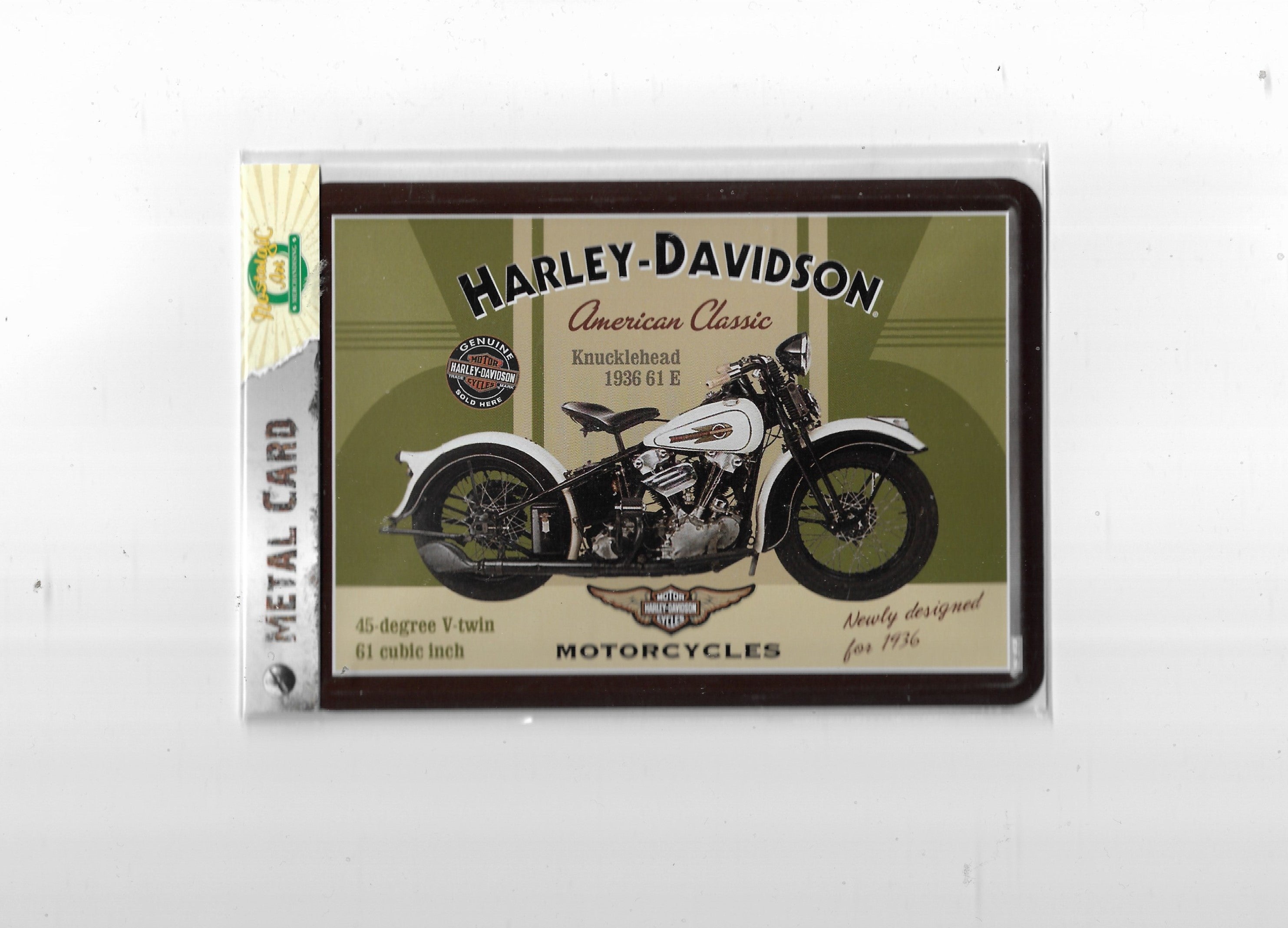 Blechpostkarte Harley Knucklehead 1936 (Nostalgic Art)