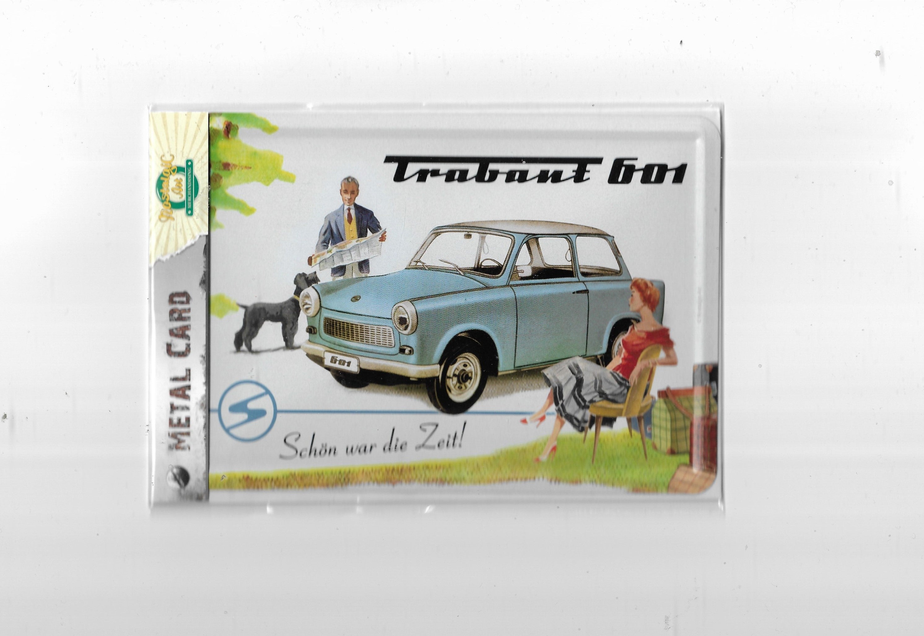 Blechpostkarte Trabant schön war die Zeit (Nostalgic Art)