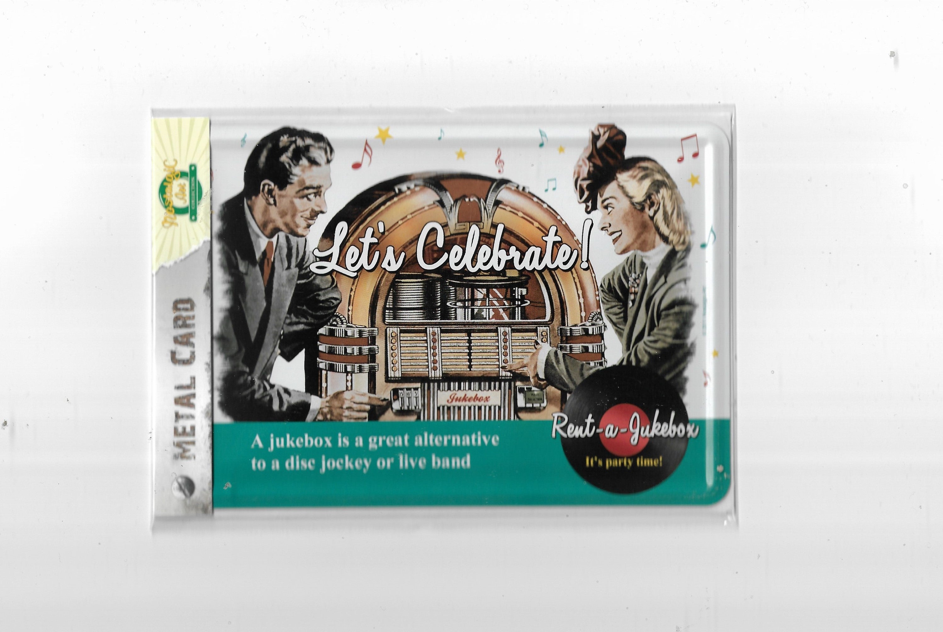 Blechpostkarte Let's celebrate (Nostalgic Art)