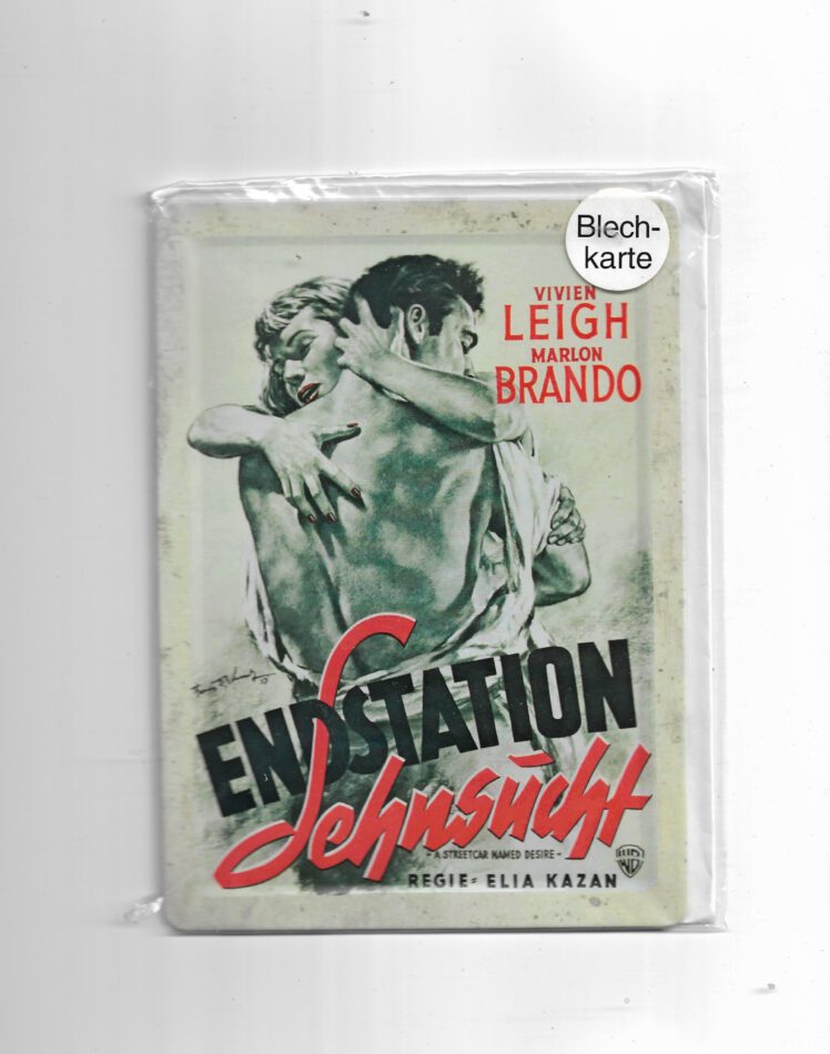 Filmstars Blechpostkarte Marlon Brando "Endstation Sehnsucht"