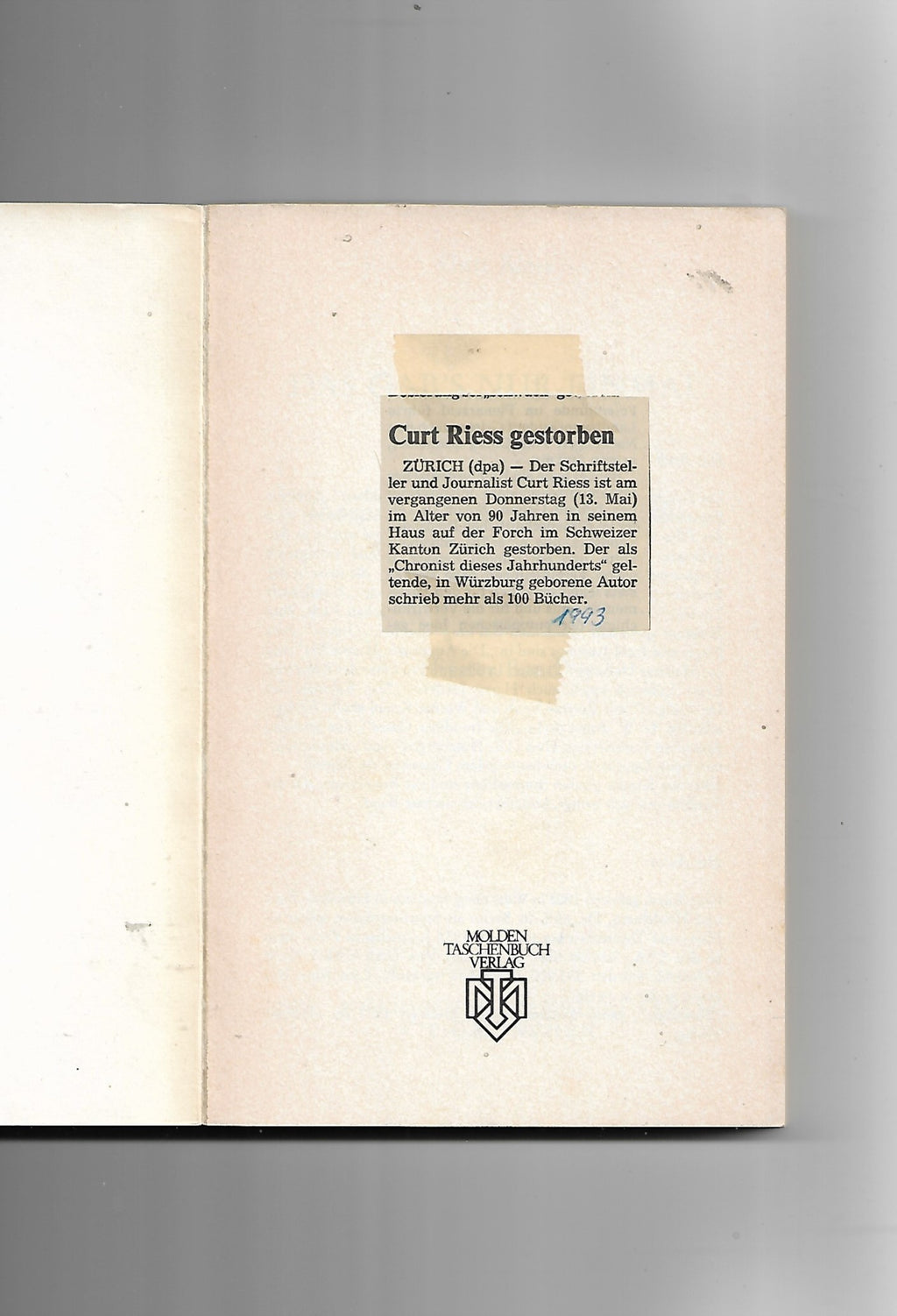 Film-Bibliothek Curt Riess Das gab's nur einmal - Die große Zeit des deutschen Films Band 1