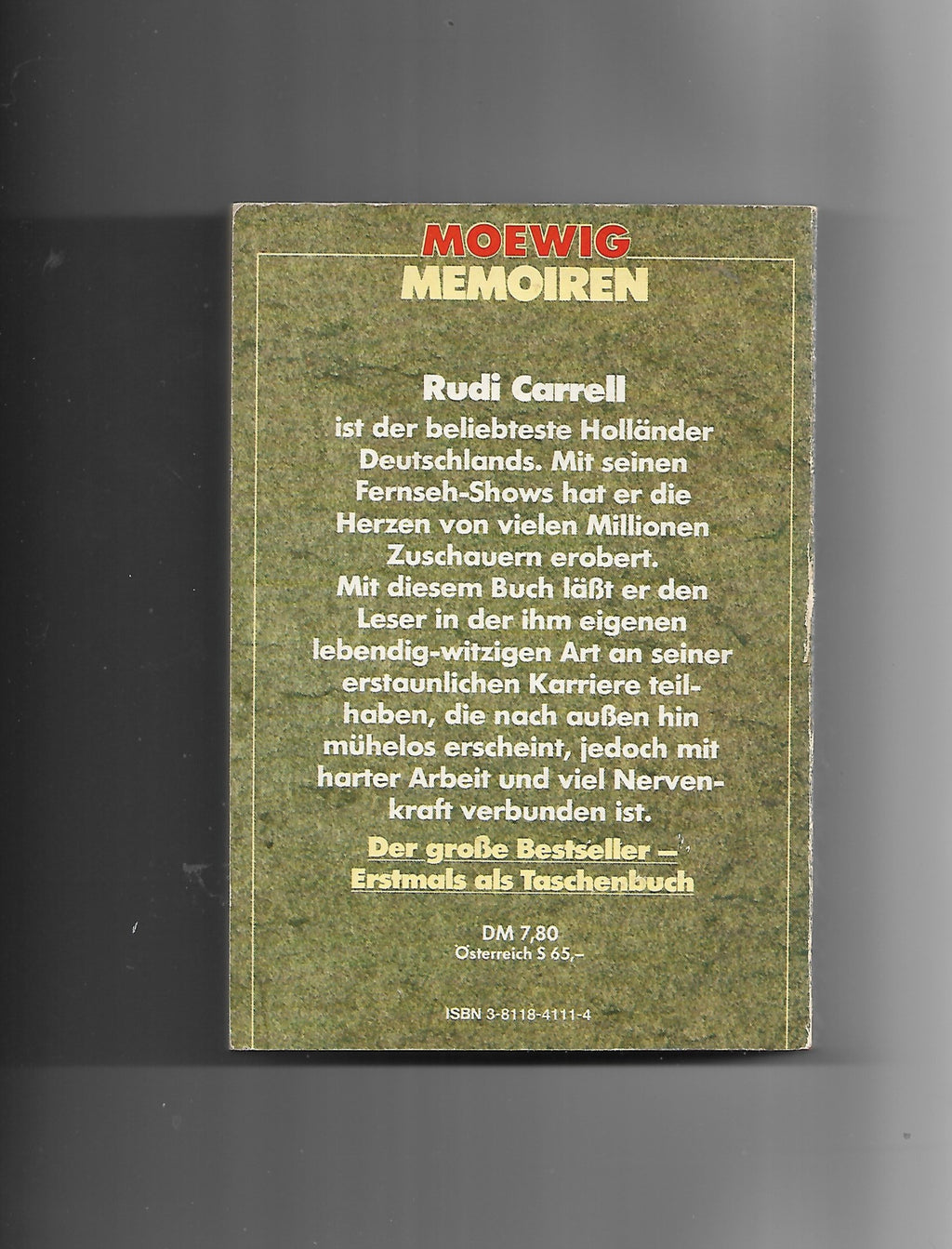Film-Bibliothek Rudi Carrell Gib mir mein Fahrrad zurück Memoiren