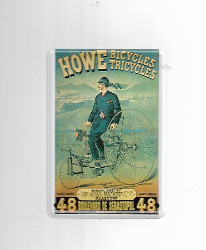 Blechpostkarte Howe Bicycles Tricycles