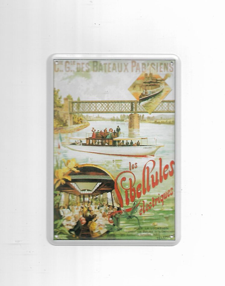 Blechpostkarte les Libellules électriques Paris