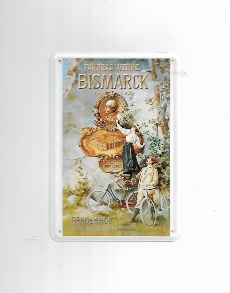 Blechpostkarte Fahrrad Werke Bismarck (Nostalgic Art)
