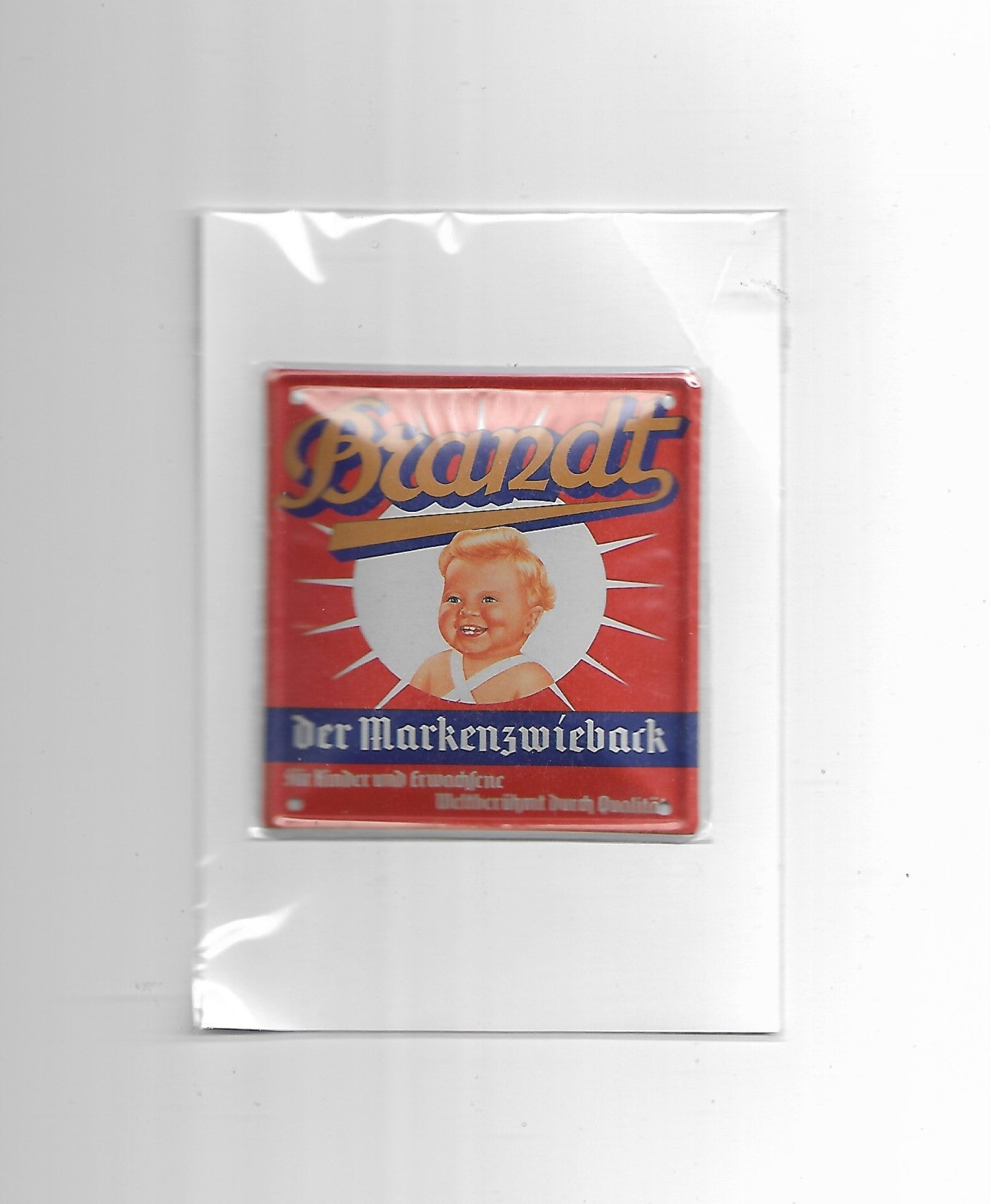 Blechpostkarte Brandt Zwieback Junge