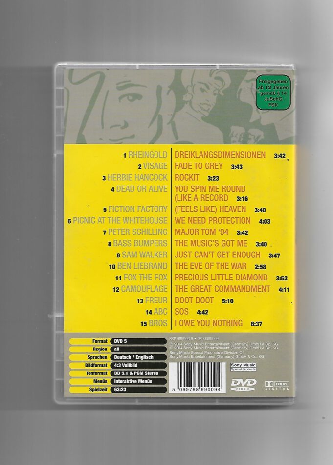 DVD MUSIK Pop & Wave "Synth & Electro" (Visage, Peter Schilling, Camouflage, ...) aus 2004 FSK ab 12