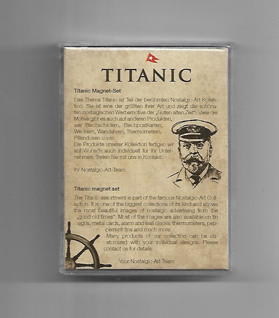 Magnet Set "Titanic - The Queen of the ocean White Star Line" Set 9-teilig (Nostalgic Art)