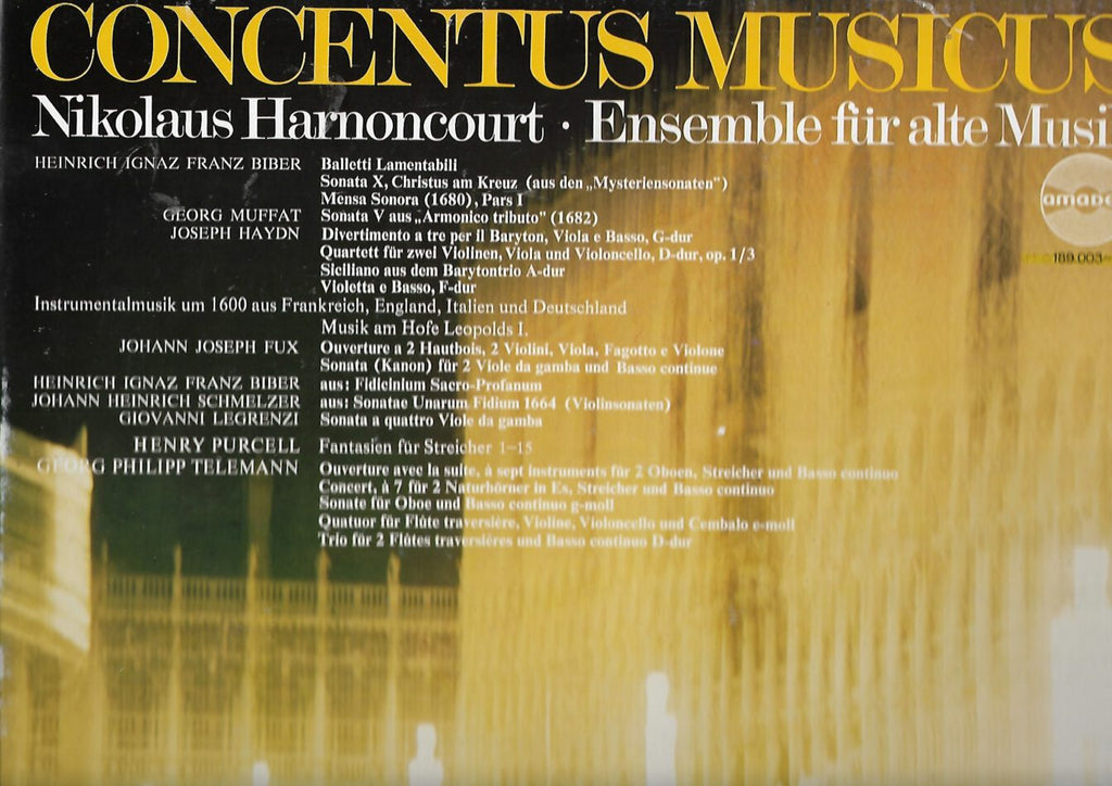 LP 7 Schallplatten: Box Set Concentus Musicus Nikolaus Harnoncourt Ensemble für alte Musik Amadeo