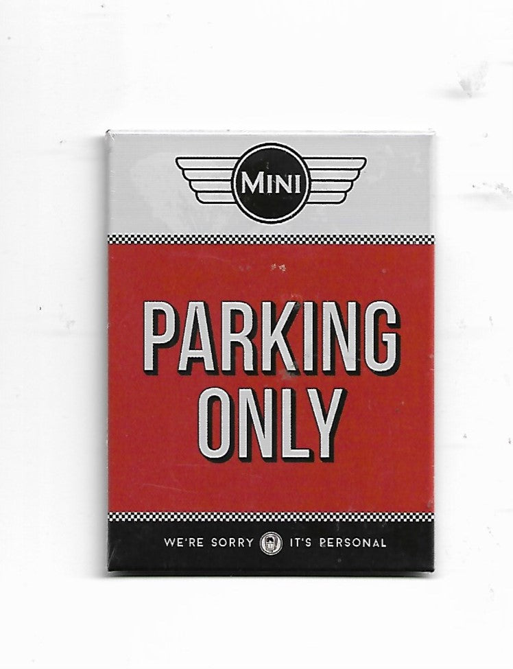 Magnet "Mini Cooper - Parking only" Nostalgic Art)