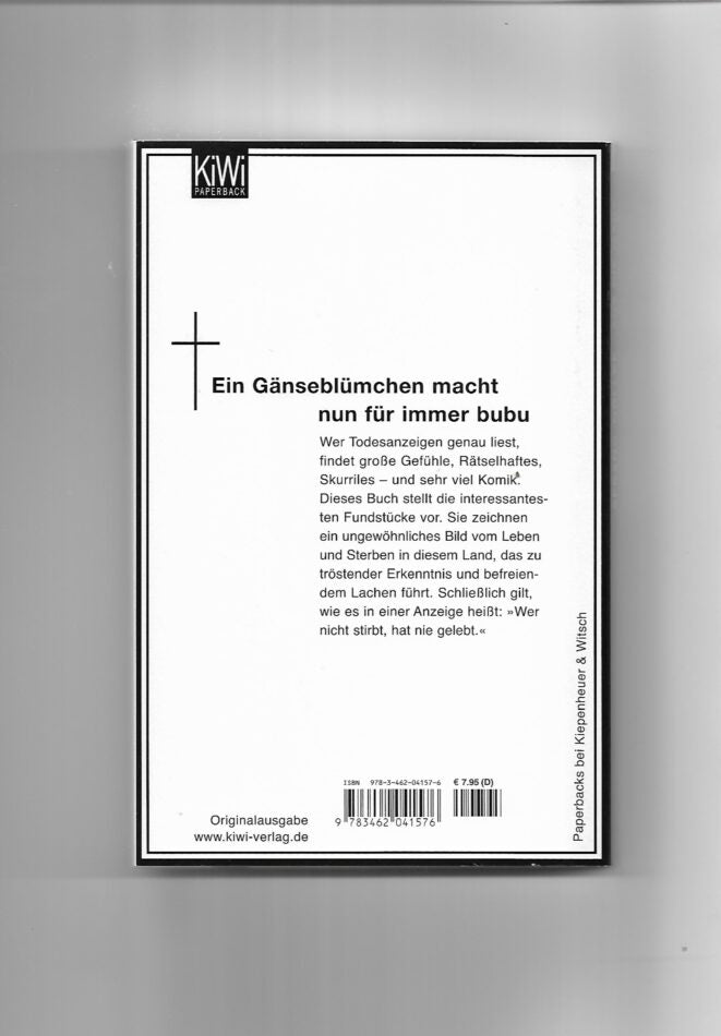 Humor Christian Sprang Matthias Nöllke Aus die Maus - Ungewöhnliche Todesanzeigen  KiWi Paperback 2009