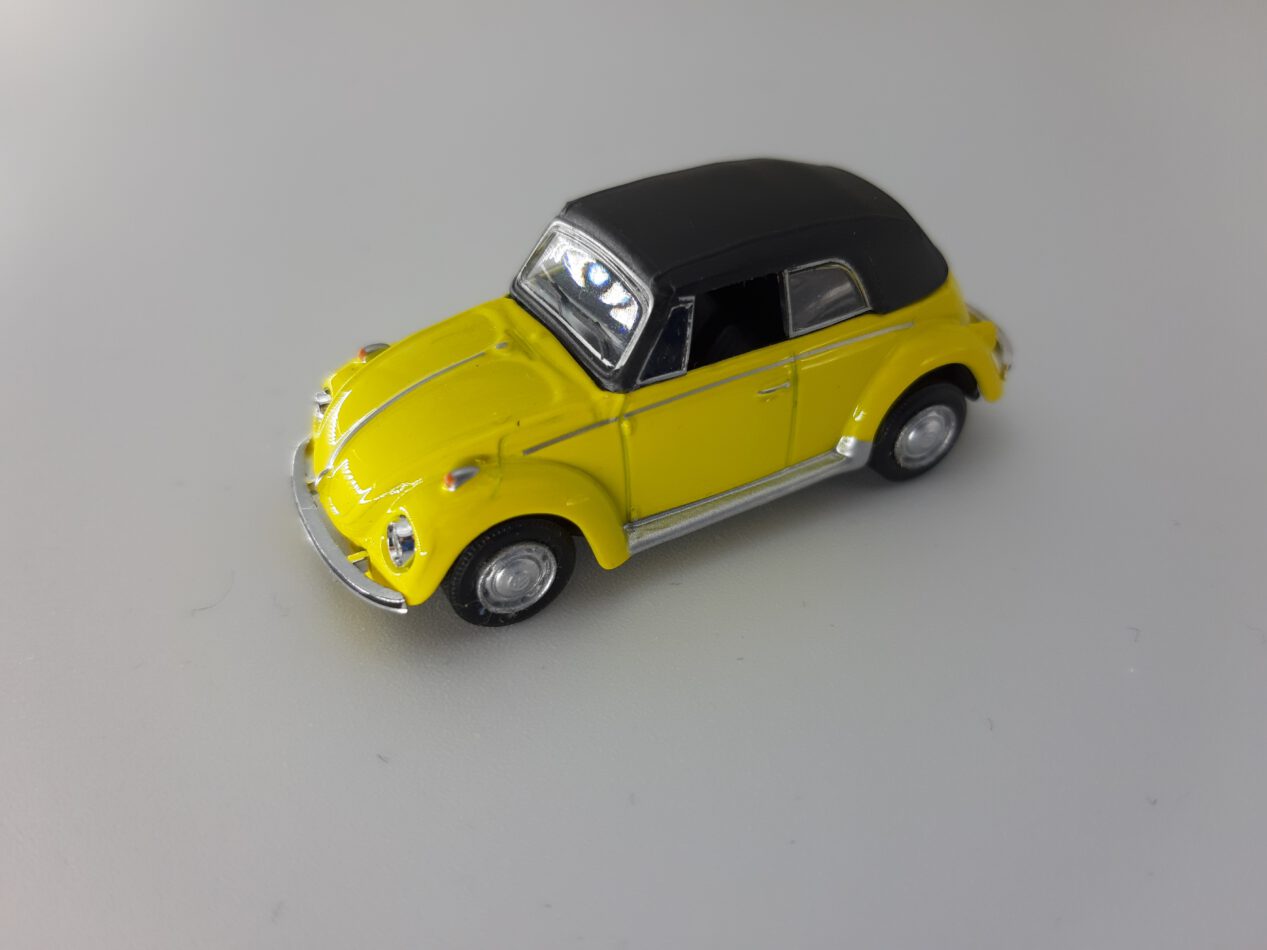 Automagnet VW Käfer gelb - Soft Top schwarz