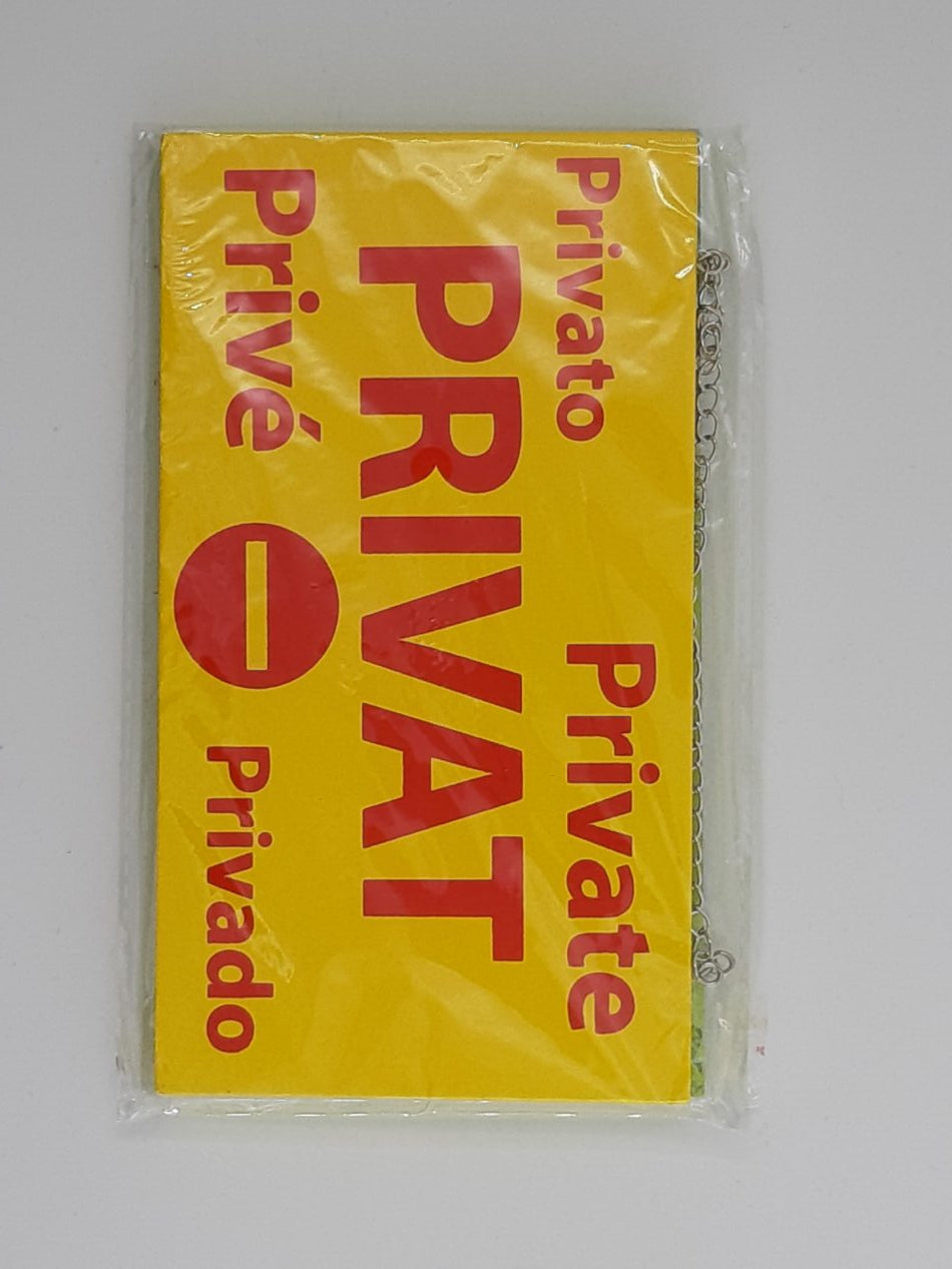 Holzschild "Privat - Privato, Private, Privé, Privado" (18 x 10 cm)