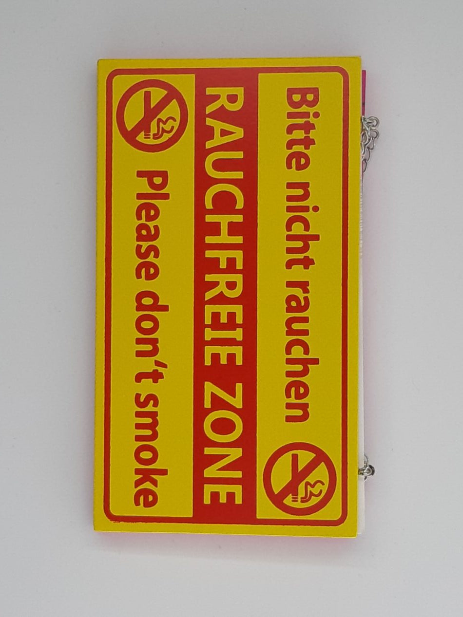 Holzschild "Rauchfreie Zone - Bitte nicht rauchen" (18 x 10 cm)