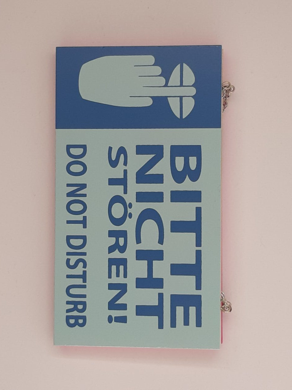 Holzschild "Bitte nicht stören ! - Do not disturb !" (18 x 10 cm)