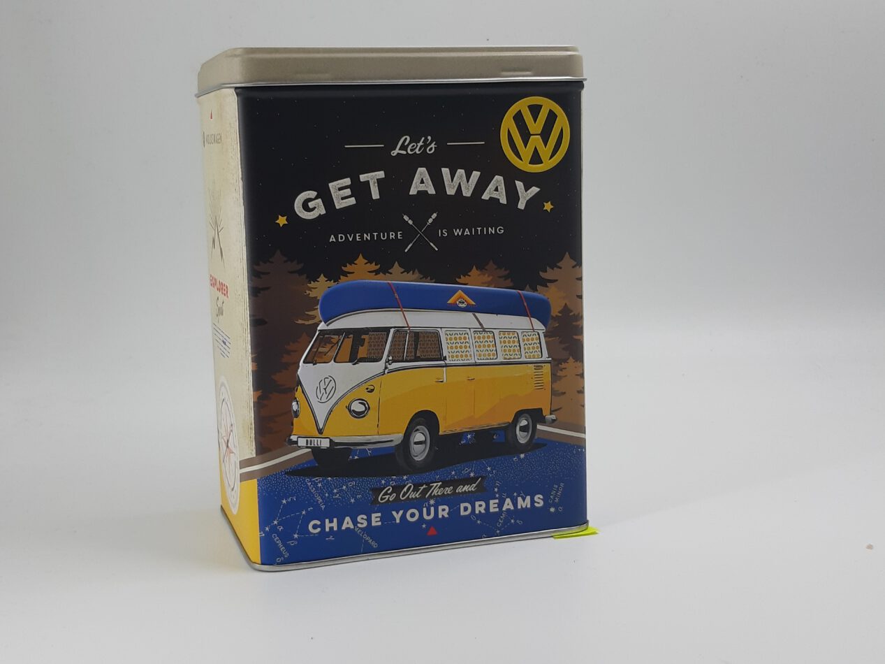 Vorratsdose Blechdose L Volkswagen Bulli Let's get away 3 L (Nostalgic Art)