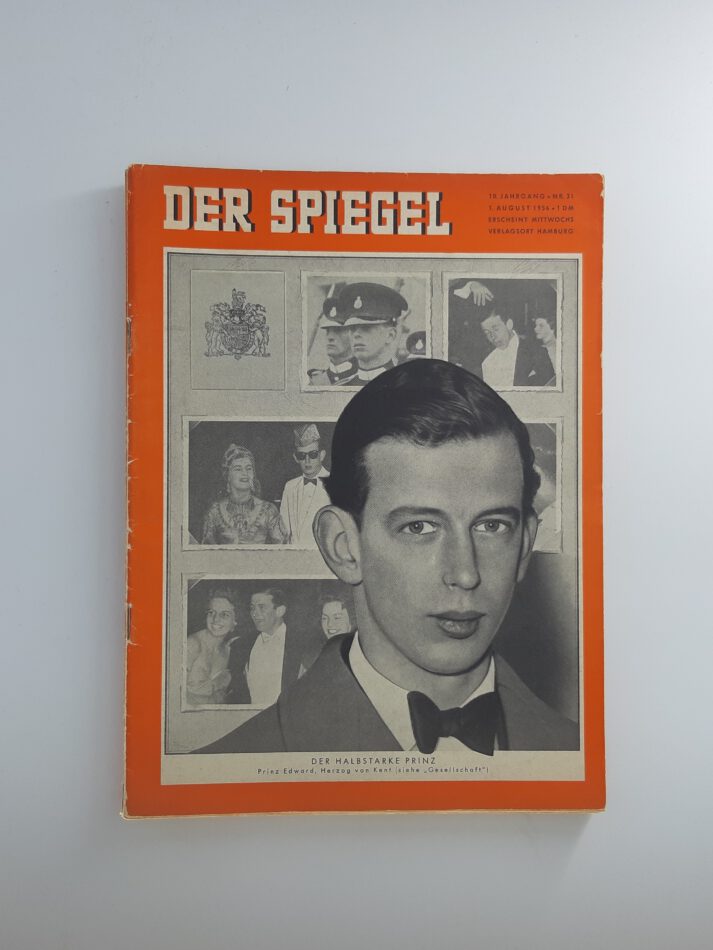 Zeitschrift Der Spiegel vom 01.08.1956 Nr. 31 Prinz Edward Herzog von Kent Original