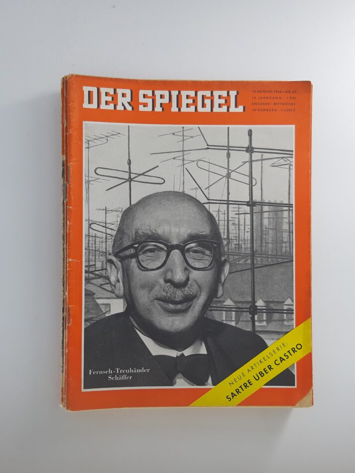 Zeitschrift Der Spiegel vom 10.08.1960 Nr. 33 Fernseh-Treuhänder Schäffer Original