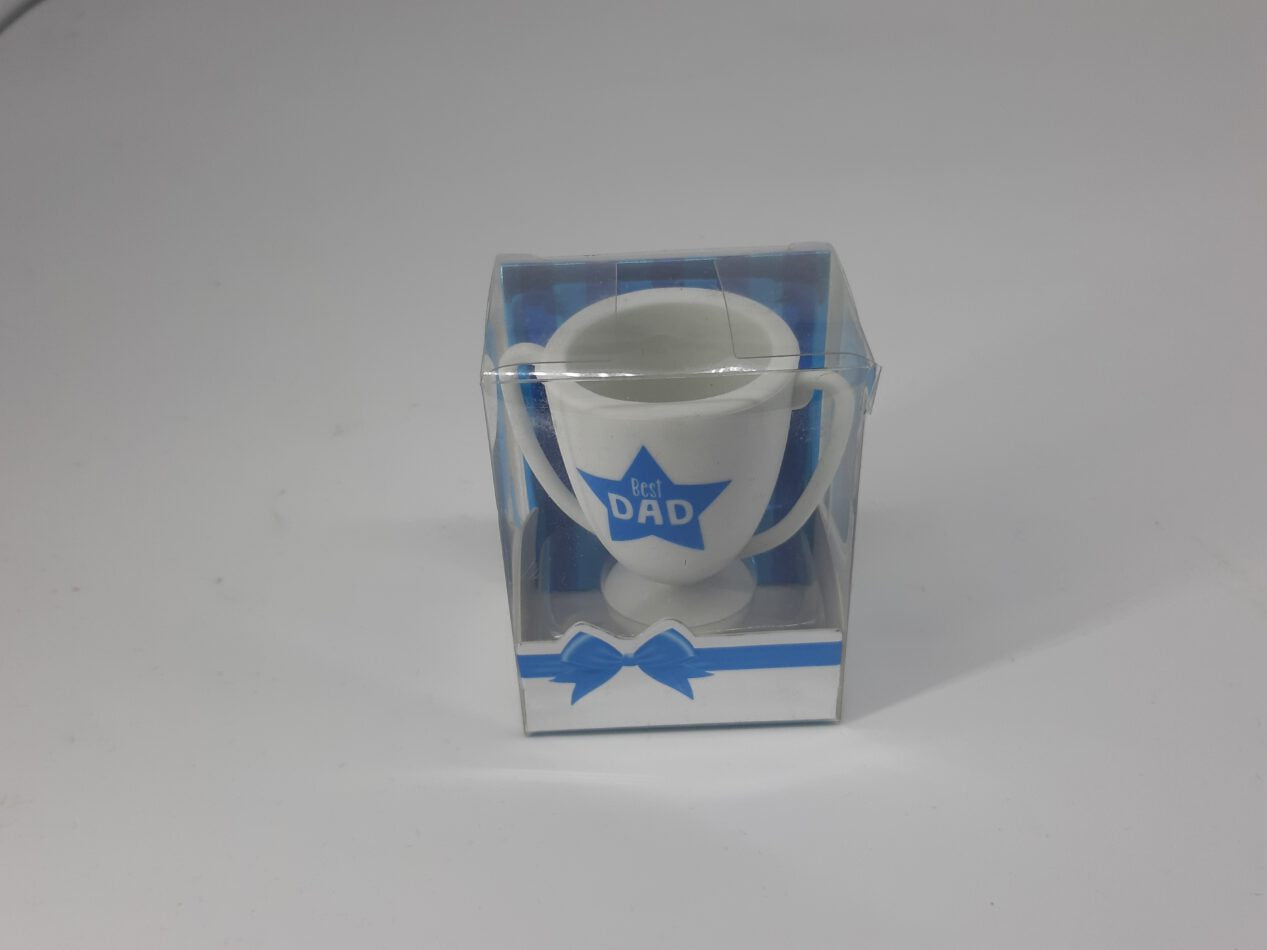 Radierer Best Dad Pokal weiß/blau