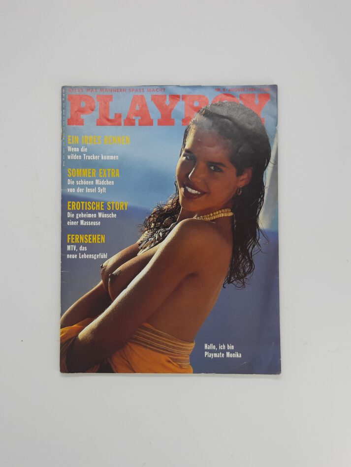 Magazin PLAYBOY  Nr. 8 - August 1991 Monika Stalling  inklusive Poster