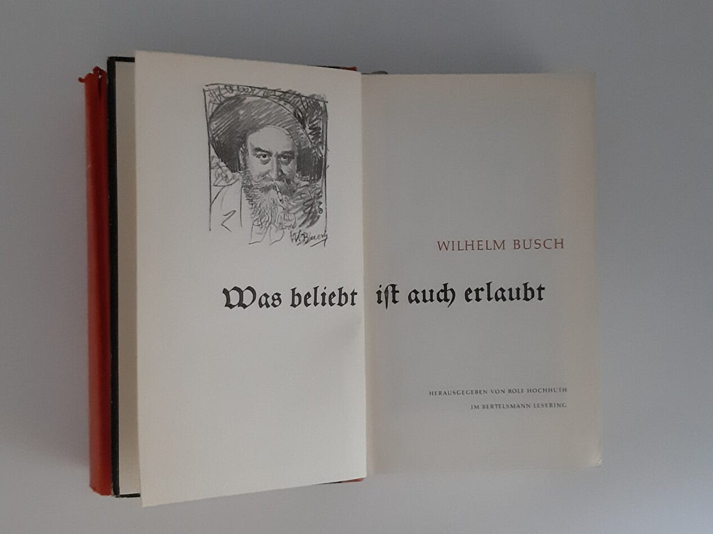 Humor Wilhelm Busch Was beliebt ist auch erlaubt 2 Bände ca. 1960