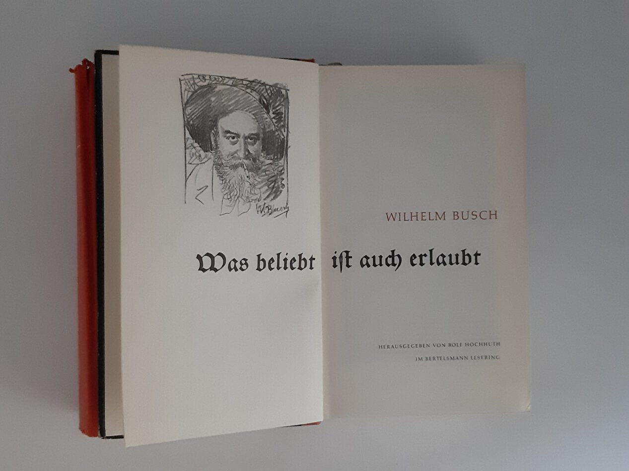 Humor Wilhelm Busch Was beliebt ist auch erlaubt 2 Bände ca. 1960