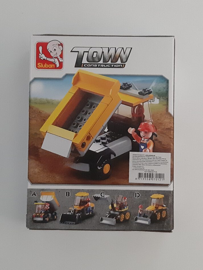 Bausteine Sluban Town Muldenkipper Construction 83 Teile Bausteine Bausatz neu mit Lego kompatibel