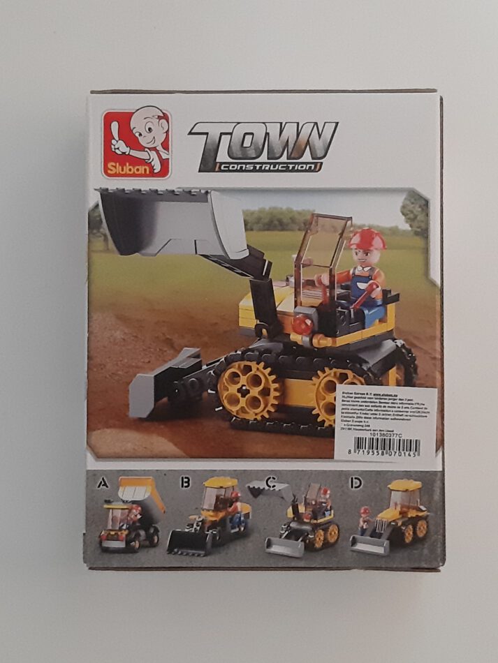 Bausteine Sluban Town Bagger mit 2 Schaufeln Construction 132 Teile Bausteine Bausatz neu mit Lego kompatibel