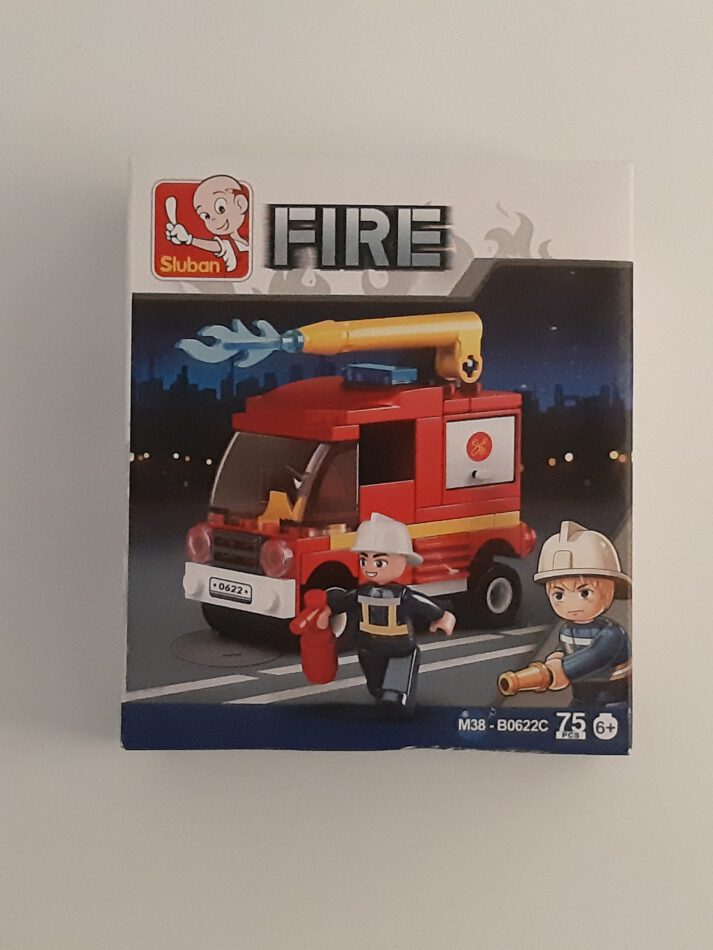 Sluban  Feuerwehrauto mit Wasserkanone 75 Teile Bausteine Bausatz neu mit Lego kompatibel