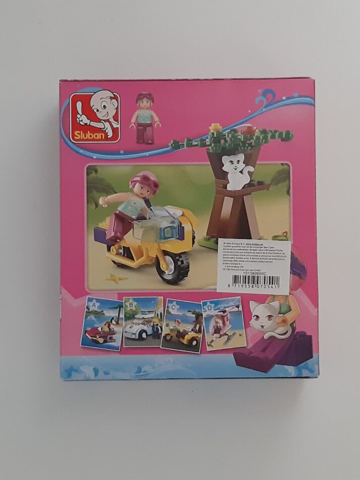 Sluban Girls Dream Motorrad mit Beiwagen 67 Teile Bausteine Bausatz neu mit Lego kompatibel