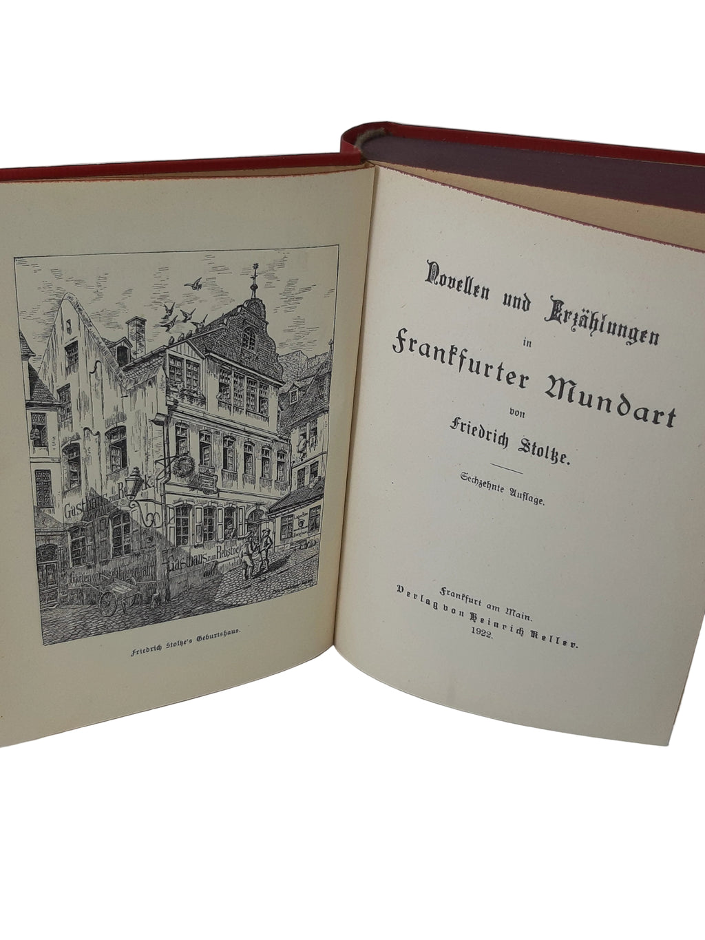 Alte Bücher Friedrich Stoltze's Novellen und Erzählungen in Frankfurter Mundart Keller Verlag 1922