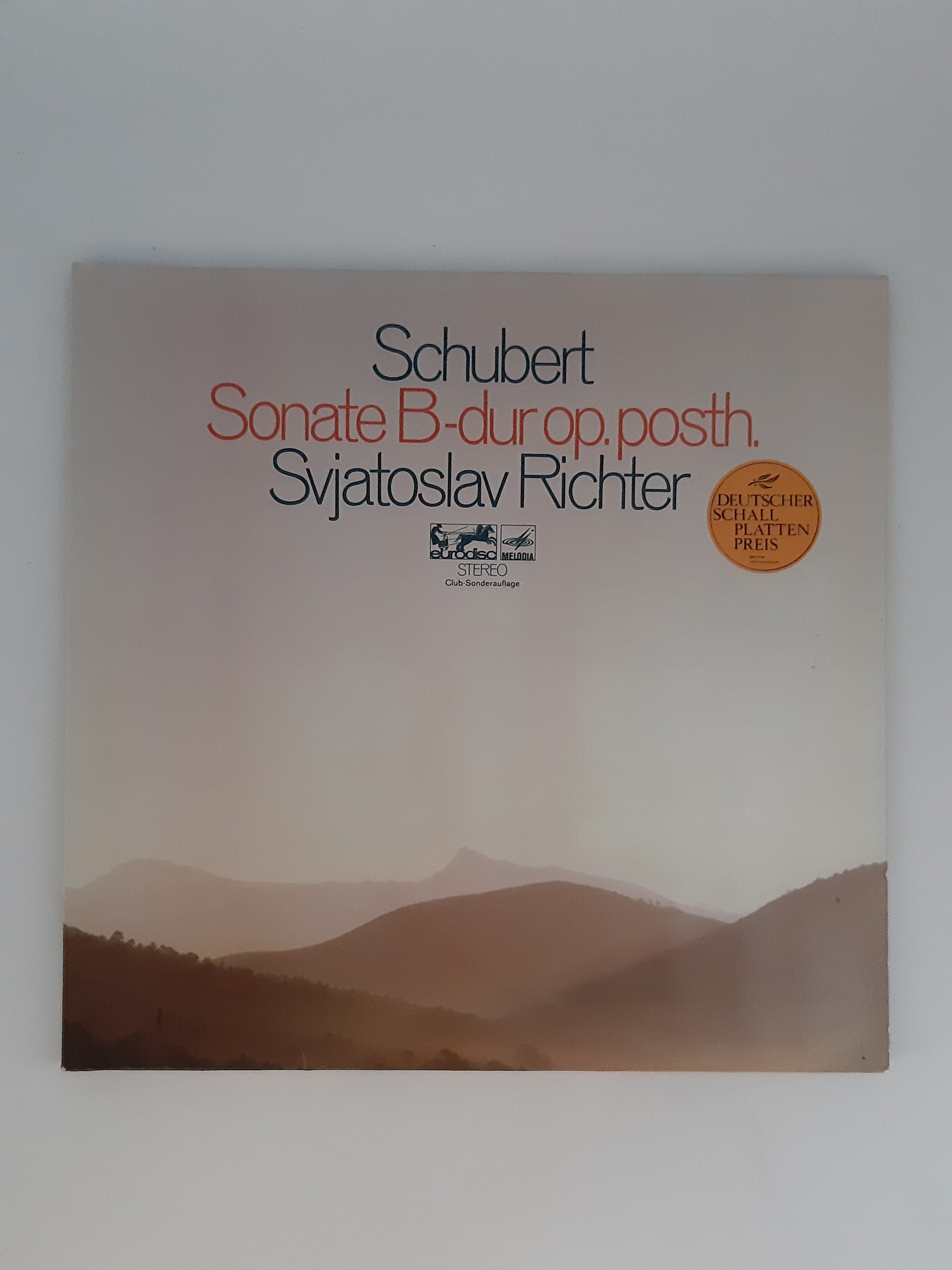 LP Schallplatte Vinyl LP Svjatoslav Richter - Schubert ‎– Sonate B-dur, Op. Posth. 1976