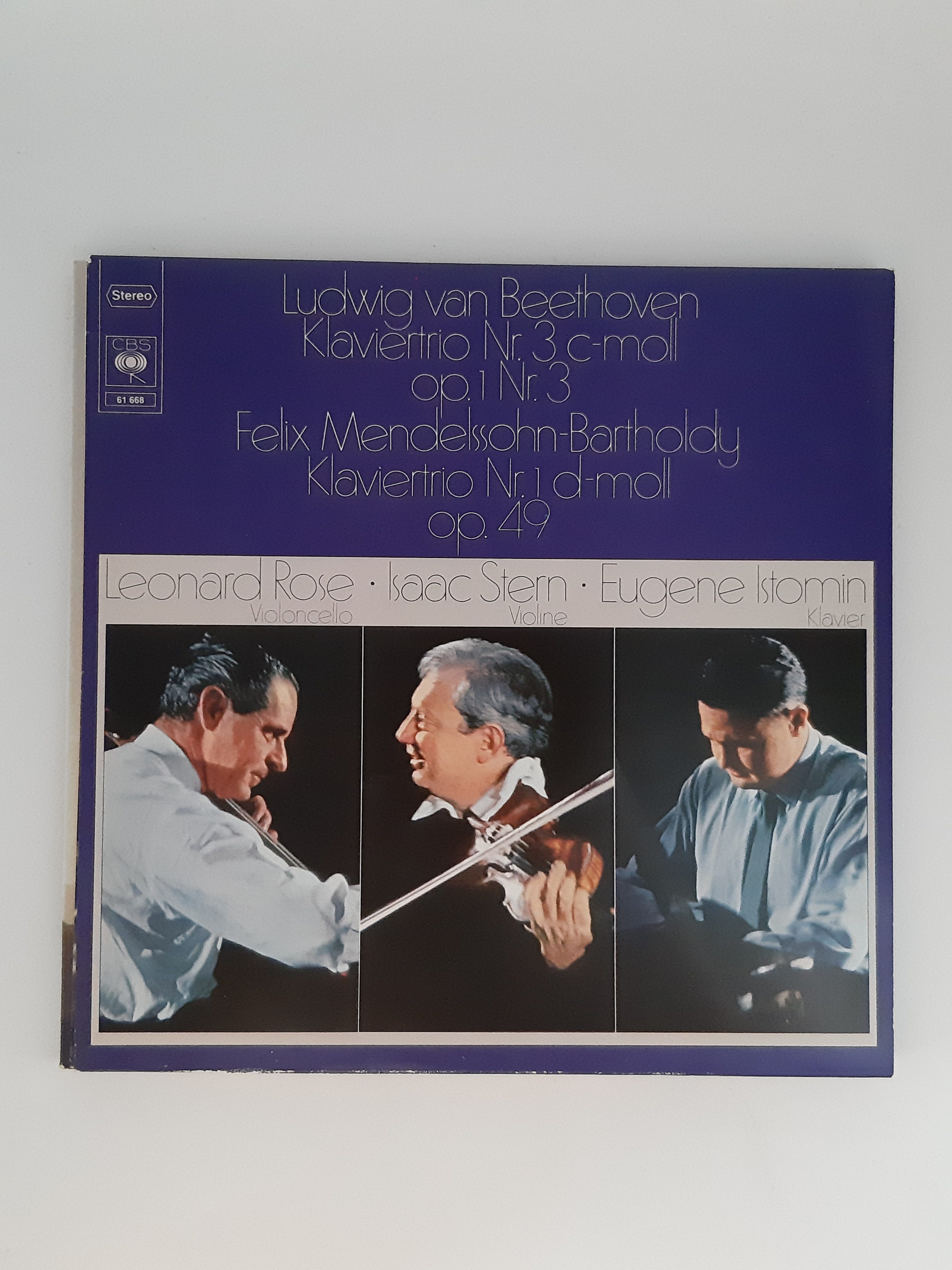LP Schallplatte Vinyl LP BEETHOVEN - MENDELSSOHN-BARTHOLDY (ROSE, STERN, ISTOMIN) Klaviertrio