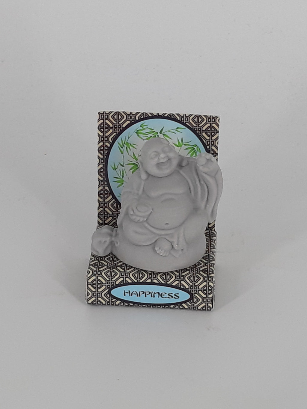 Radierer Buddha grau Happiness