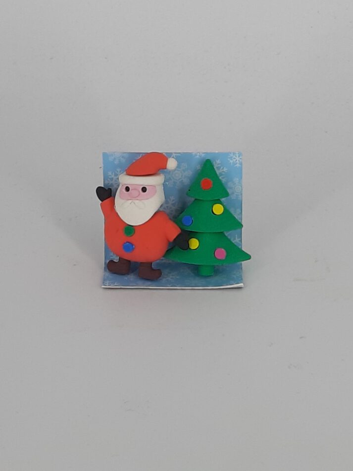 Radierer Weihnachtsmann + Weihnachtsbaum