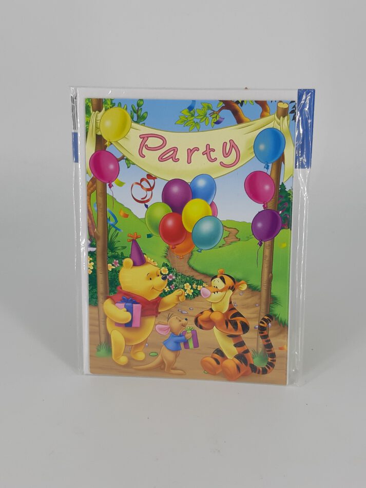 Disney Winnie the Pooh and friends - 5 x Einladung zum Geburtstag mit Kuvert