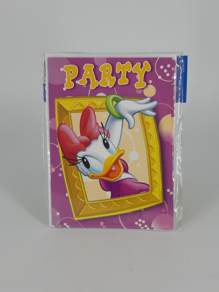 Disney Daisy - 5 x Einladung zum Geburtstag mit Kuvert