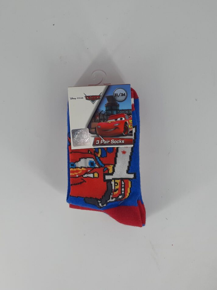 Kinder Socken – 3er Pack Cars Größe 31 - 34