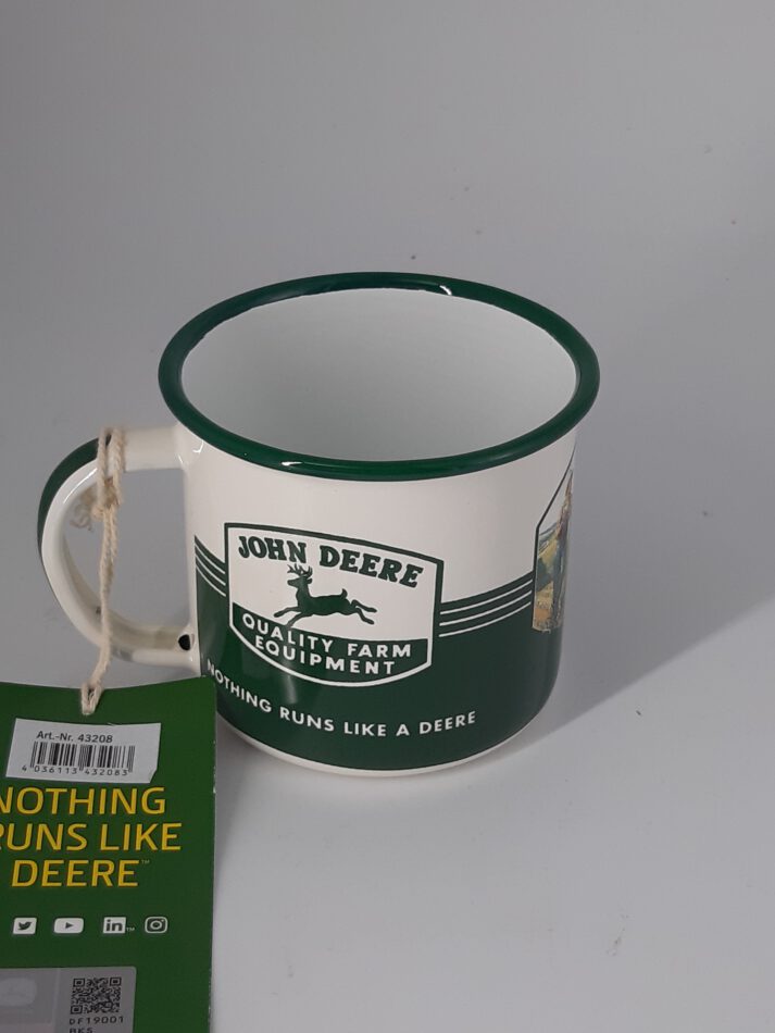 Emaille Becher John Deere - Quality Farm Equipement 0,36 l (Nostalgic Art)