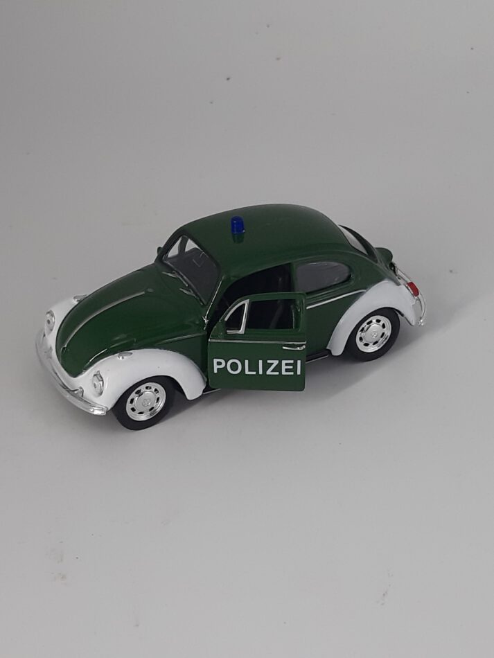 Modellauto VW Käfer - Polizei (aus Metall mit Friktionsmotor) 1:32