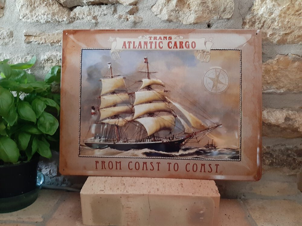 Blechschild Trans Atlantic Cargo - From Coast to Coast (30 x 40 cm) (Nostalgic Art)