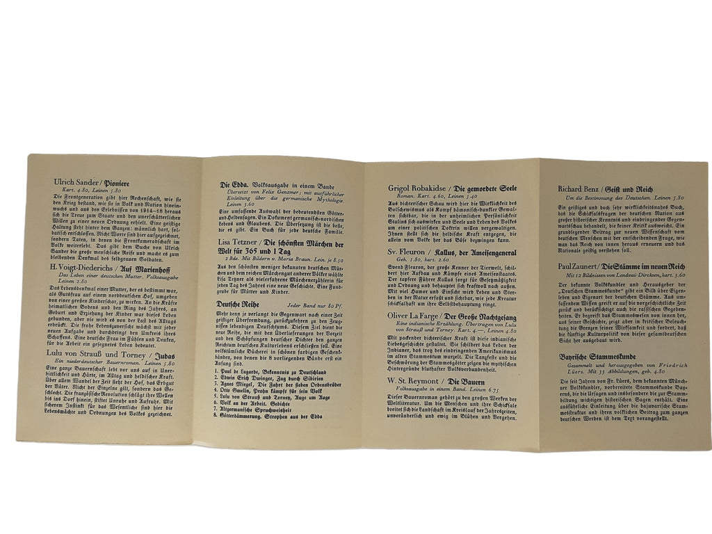 Alte Bücher Helene Voigt-Diederichs Auf Marienhoff inklusive Verlagsprospekt Eugen Diederich 1933