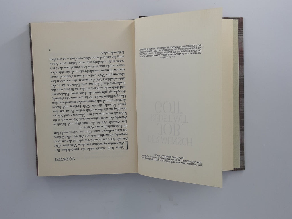 Kulturgeschichte Peter Lippert Der Mensch Job redet mit Gott   Verlag Ars Sacra 1934