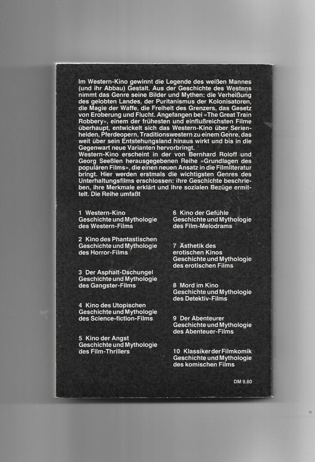 Film-Bibliothek Western Kino - Geschichte und Mythologie des Western-Films Band 1 - 1985